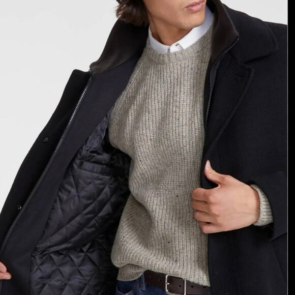 Calvin Klein Men's Classic Fit Black Wool Blend Over coat out of stock SzL NEW! - Picture 9 of 14